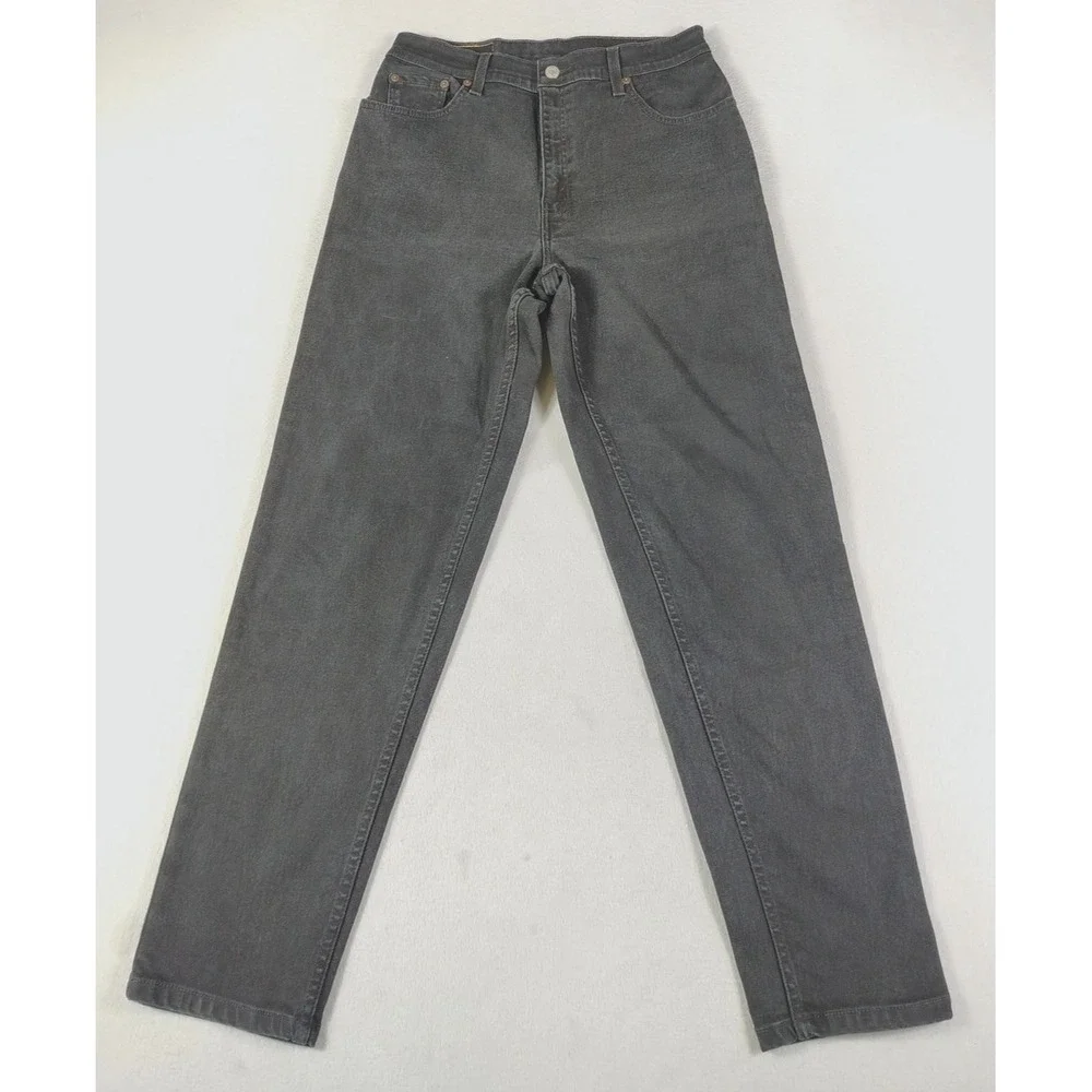Vintage Levis 550 Relaxed Tapered Jeans Womens‎ 12 Black High Rise Denim Y2K